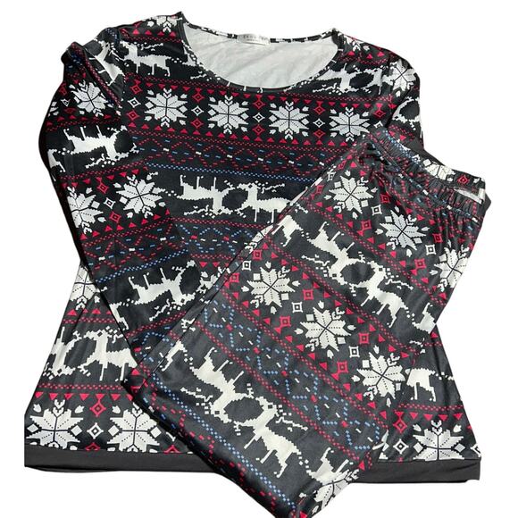 Ekouaer Other - Ekouaer set of pajamas with Christmas holiday theme womens size large
